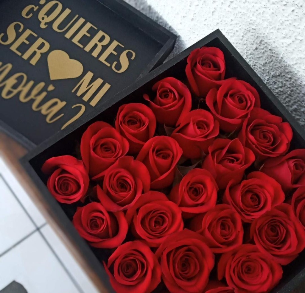 Caja Rosas Propuesta Noviazgo